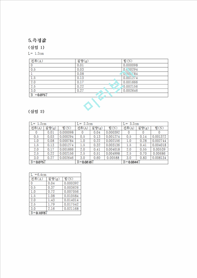 [자연과학] 일반물리학실험 - 전류 저울.hwp